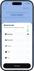 Resend the email verification code if you haven't received it.