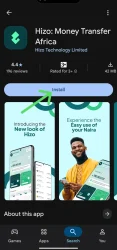 Hizo app installation on a smartphone.